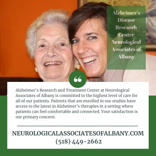 Alzheimer’s Disease Research Center Neurological Associates of Albany