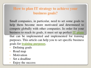 IT Strategy