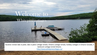 Rent a cottage in ontario