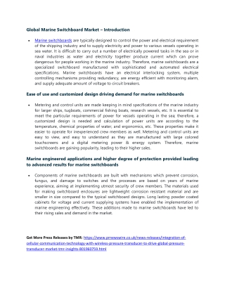 Marine Switchboard Market