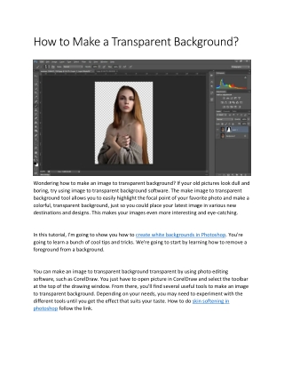 How to Make a Transparent Background