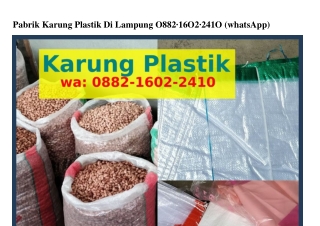 Pabrik Karung Plastik Di Lampung ౦88ᒿ·lᏮ౦ᒿ·ᒿㄐl౦[WA]