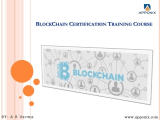 BlockChain Certification Training Course