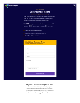 PixelCrayons: Hire Laravel Developers (60% Cost Saving & 2X Faster Delivery)