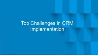 PDF - Top Challenges in CRM Implementation