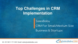 PPT - Top Challenges in CRM Implementation