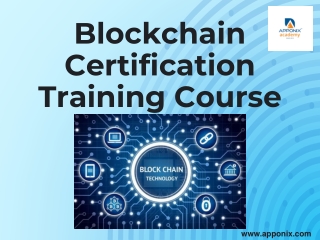 Blockchain Certification Training Course