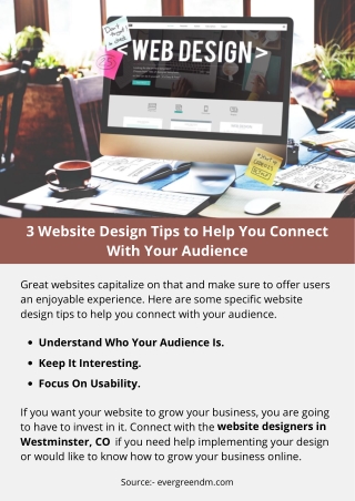 3 Website Design Tips to Help You Connect With Your Audience