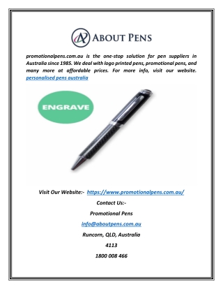 personalised pens australia | promotionalpens.com.au