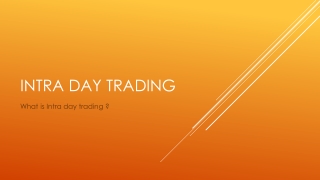 Intra day trading - Stock market trading - Motilal oswal