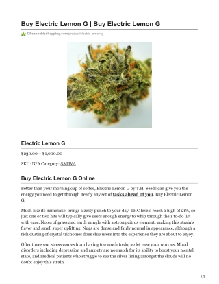 Electric Lemon G