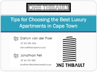 Tips for Choosing the Best Luxury Apartments in Cape Town