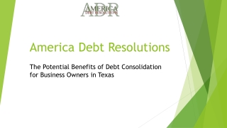 The Potential Benefits of Debt Consolidation for Business Owners in Texas