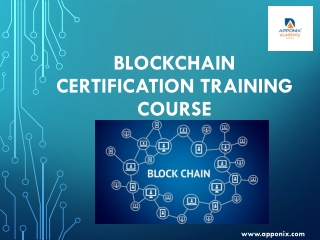 Blockchain Certification Training Course