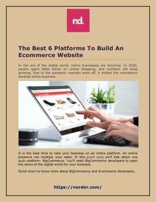 The Best 6 Platforms To Build An Ecommerce Website