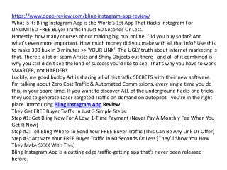 Bling Instagram App Review