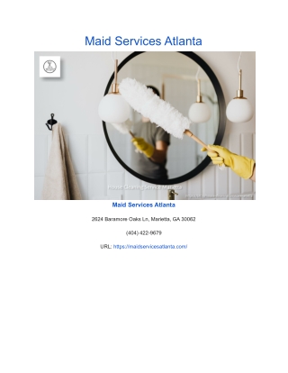 Maid Services Atlanta