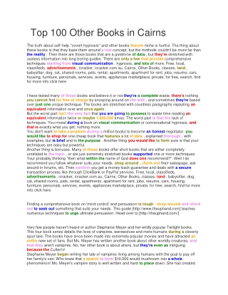 Top 100 Other Books in Cairns