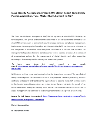 Cloud Identity Access Management