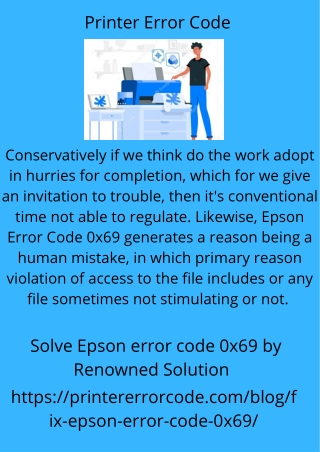 _Solve  Epson error code 0x69 by Renowned Solution