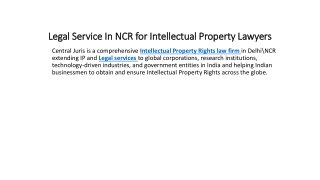 Legal Service In NCR for Intellectual Property Lawyers