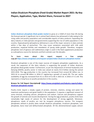 Global Indian Dicalcium Phosphate