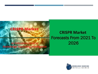 CRISPR Market to grow at a CAGR of 35.96%(2019-2026)