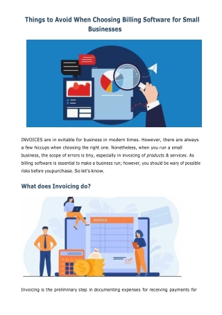 Things to Avoid When Choosing Billing Software for Small Businesses 2021