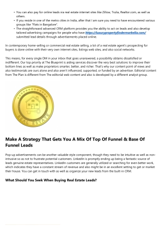 Leading 15 Methods To Create Realty Leads - Marbella Properties