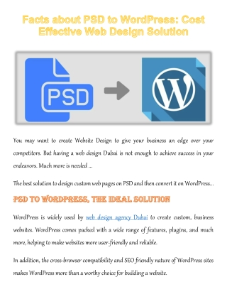 Facts about PSD to WordPress: Cost Effective Web Design Solution