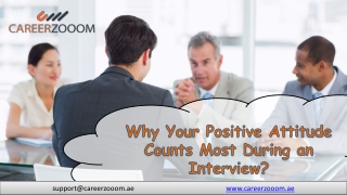 Why Your Positive Attitude Counts Most During an Interview?