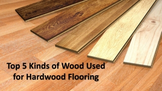 Top 5 Kinds of Wood Used for Hardwood Flooring