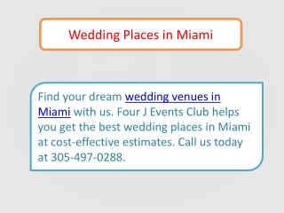 Wedding Places in Miami