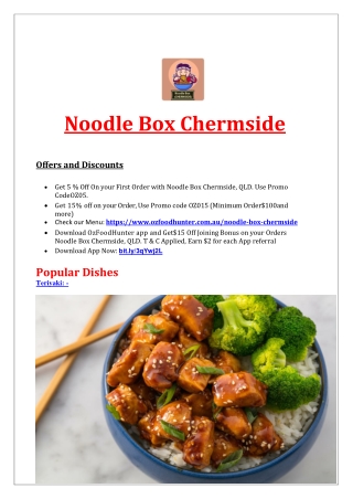 5% Off - Noodle Box Chinese Restaurant in Chermside, QLD