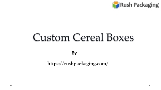 Cereal Boxes Packaging Wholesale