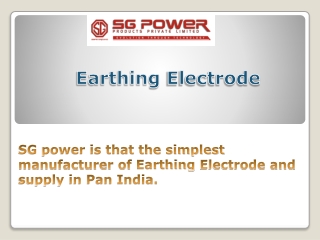 Manufacturer of Earthing Electrode