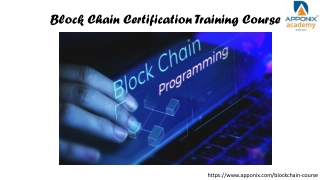 BLOCK CHAIN CERTIFICATION
