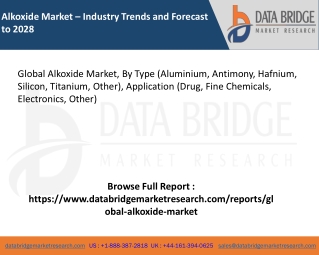 Global Alkoxide Market – Industry Trends and Forecast to 2028