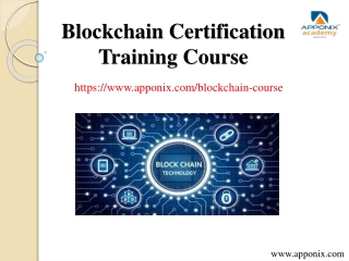 Blockchain Certification Training Course.