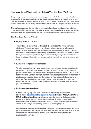 How to Write an Effective Copy- Rules & Tips You Need To Know