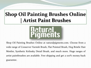 Shop Oil Painting Brushes Online | Artist Paint Brushes