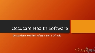 Occupational Health & Safety In SME S Of India