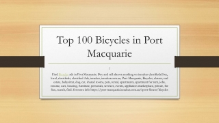 Top 100 Bicycles in Port Macquarie
