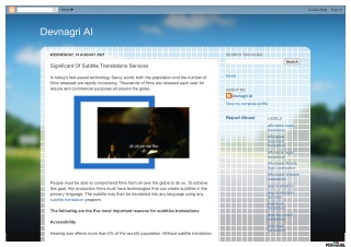 Significant Of Subtitle Translations Services
