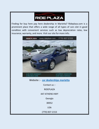 Cars Dealerships Marietta | Rideplaza.com