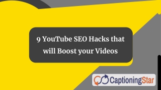 9 YouTube SEO Hacks that will Boost your Videos