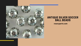 Antique Silver Soccer Ball Beads