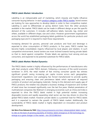 FMCG Labels Market