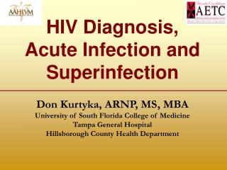 HIV Diagnosis, Acute Infection and Superinfection
