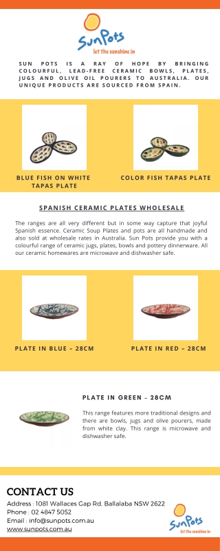 spanish ceramic dishes wholesale